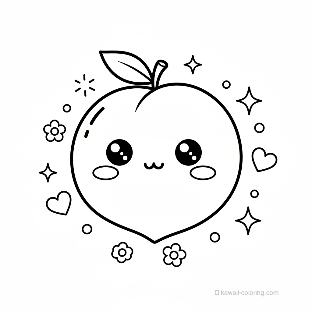 Disegno Kawaii Fruits da Colorare #10