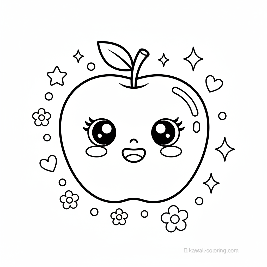 Pomme Kawaii Souriante #13