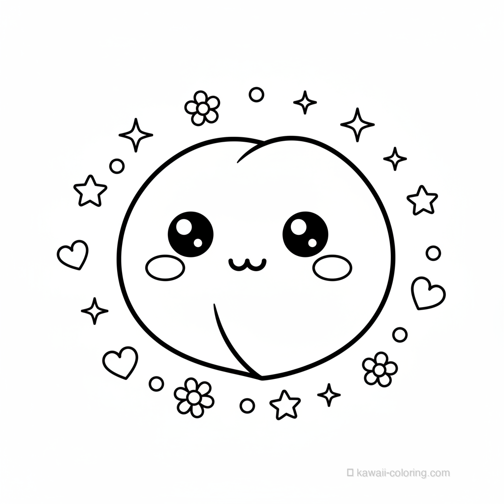 Disegno Kawaii Fruits da Colorare #17