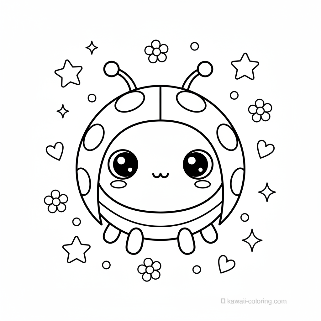 Dibujo Kawaii Nature para Colorear #13