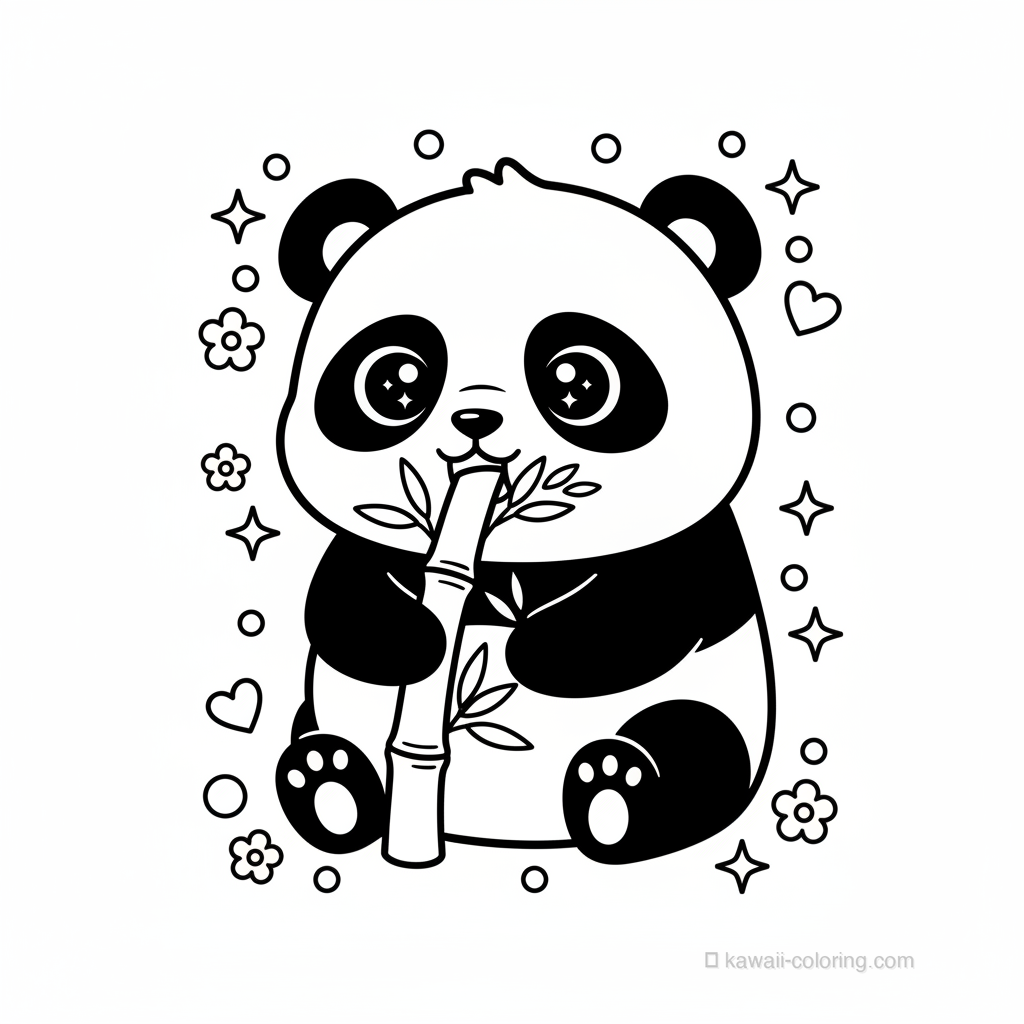 Panda Kawaii Mange Bambou #15