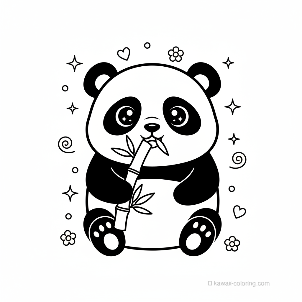 Panda Kawaii Mange Bambou #11
