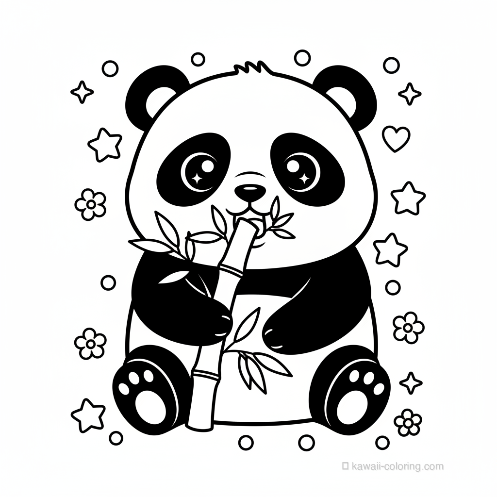 Panda Kawaii Mange Bambou #12