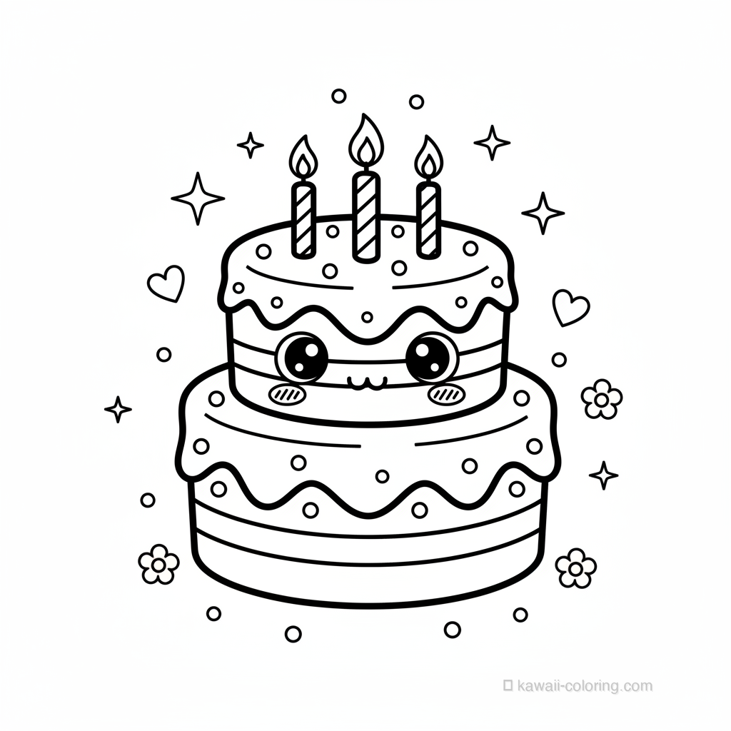 Desenho Kawaii Sweets para Colorir #9