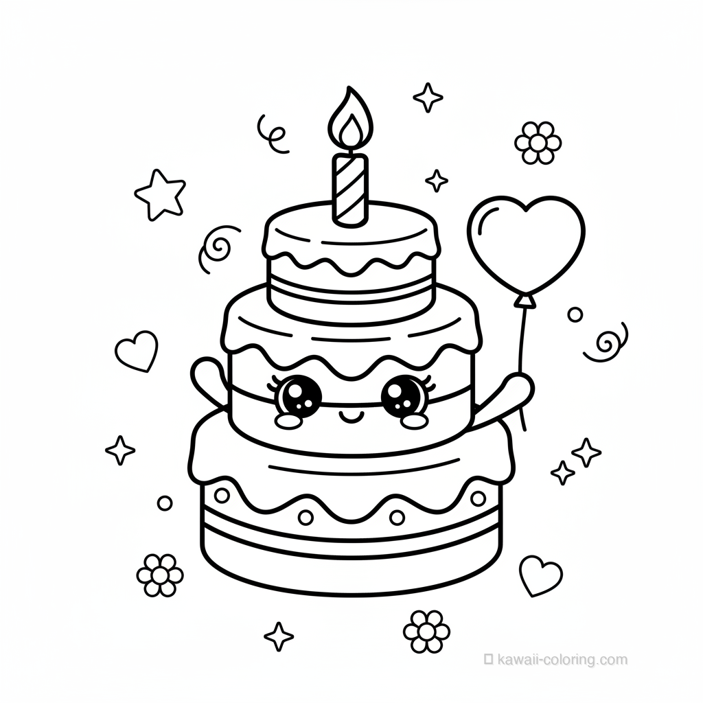 Gâteau Anniversaire Kawaii #2