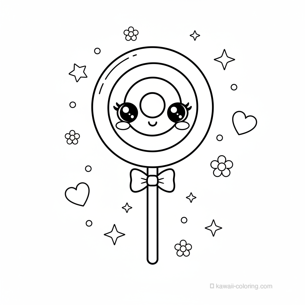 Disegno Kawaii Sweets da Colorare #5