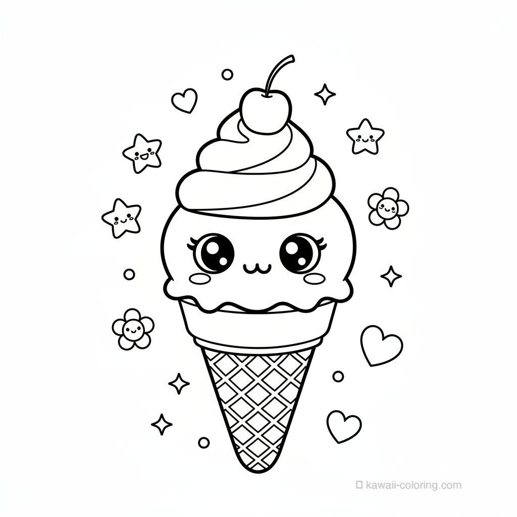 Kawaii Ice Cream Cone #17