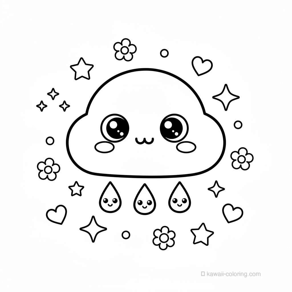Nuage Kawaii Pleuvant #2