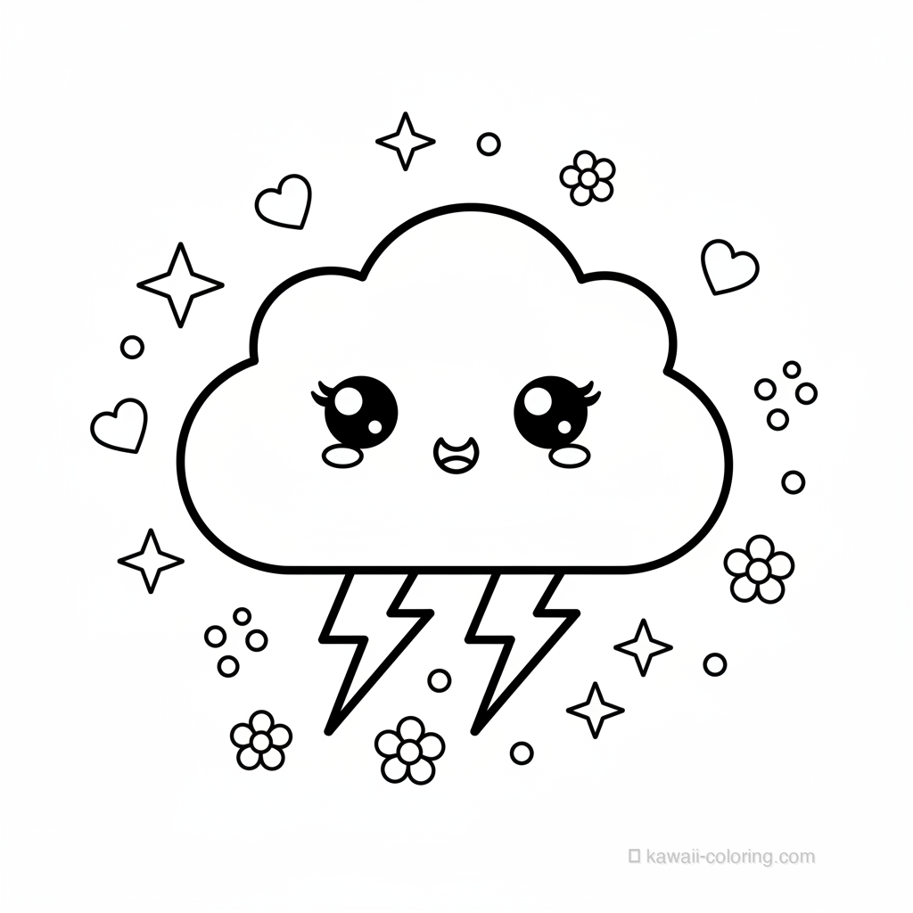 Nuage Orageux Kawaii #4