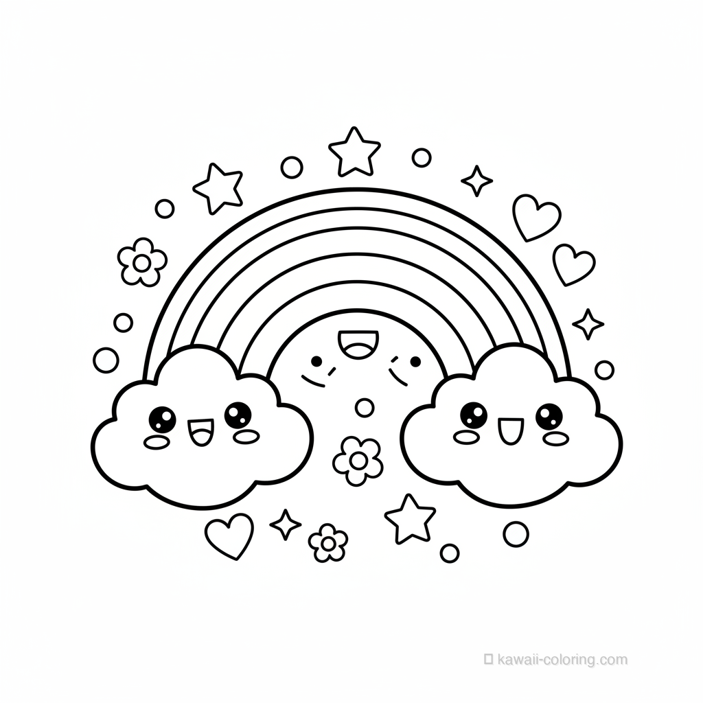 Dibujo Kawaii Weather para Colorear #9