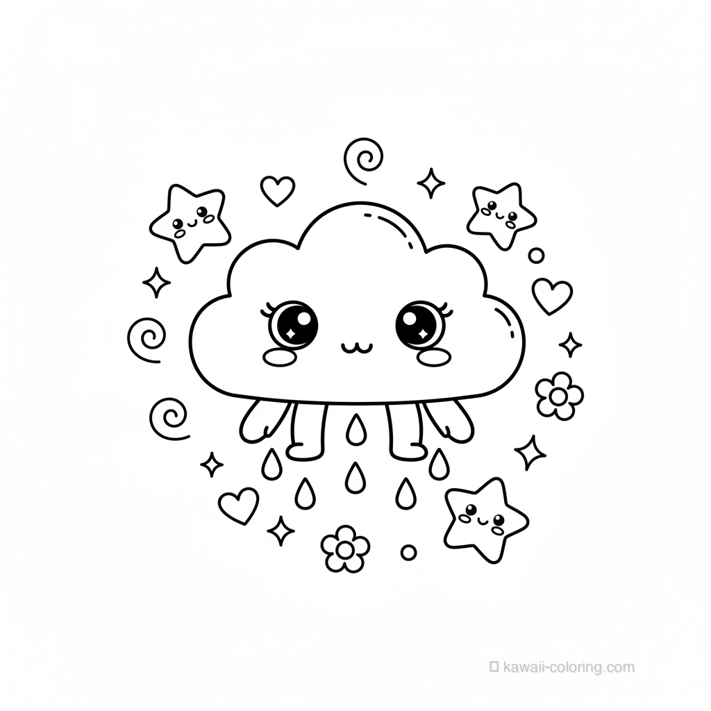 Coloriage Kawaii Nature Kawaii #23