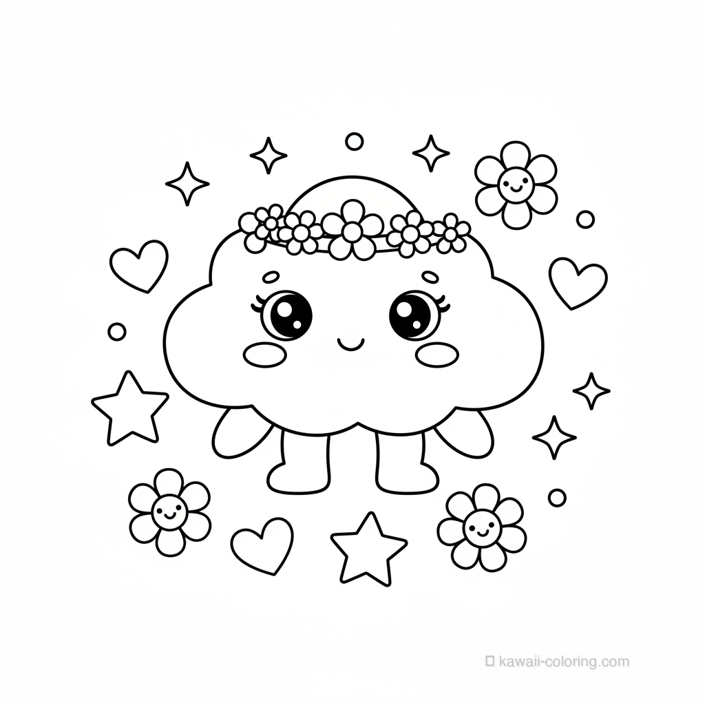 Coloriage Kawaii Nature Kawaii #22