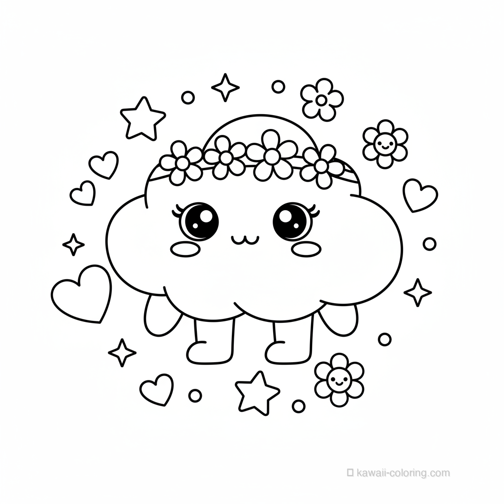 Coloriage Kawaii Nature Kawaii #24