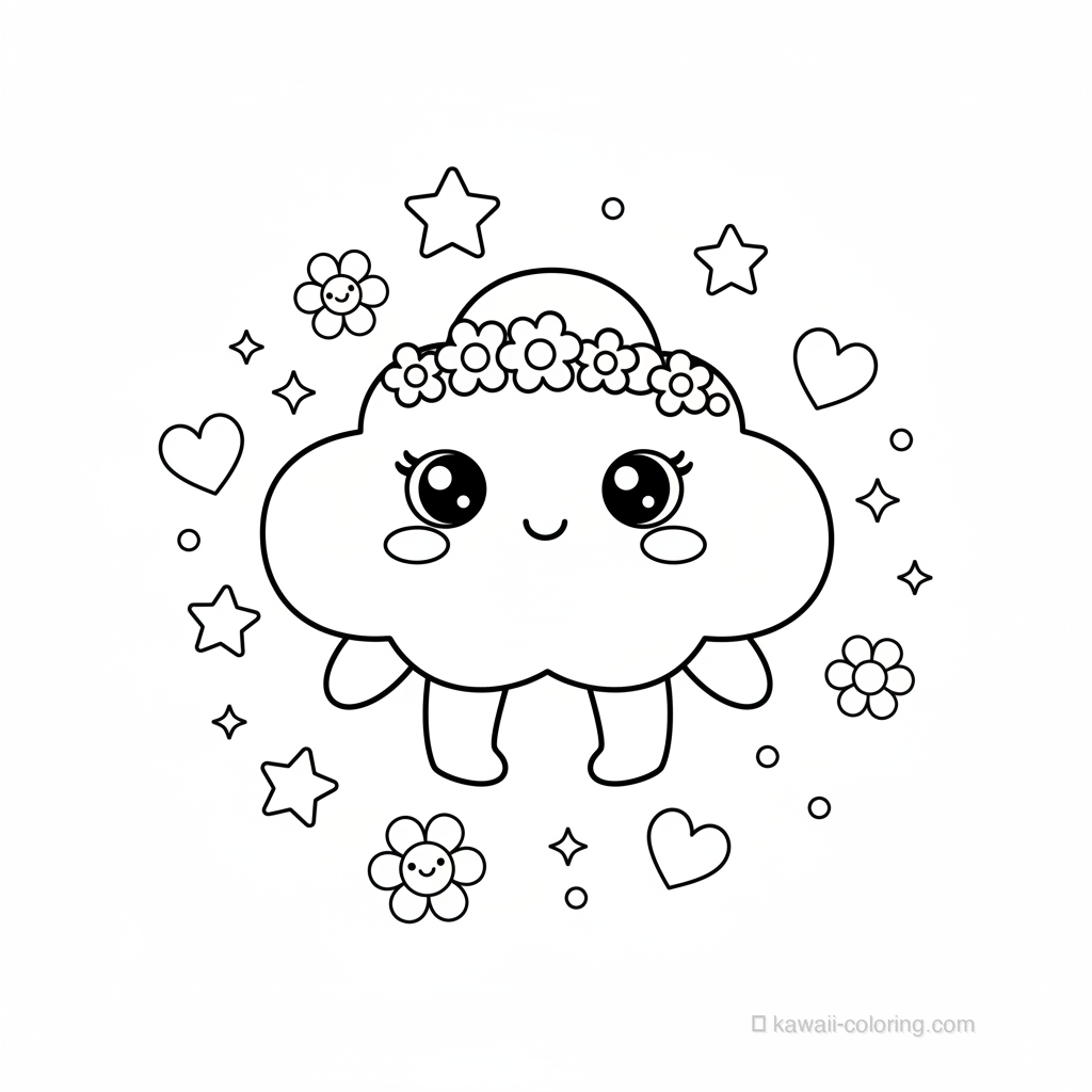 Coloriage Kawaii Nature Kawaii #26
