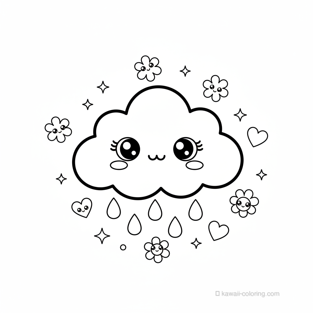 Coloriage Kawaii Nature Kawaii #27