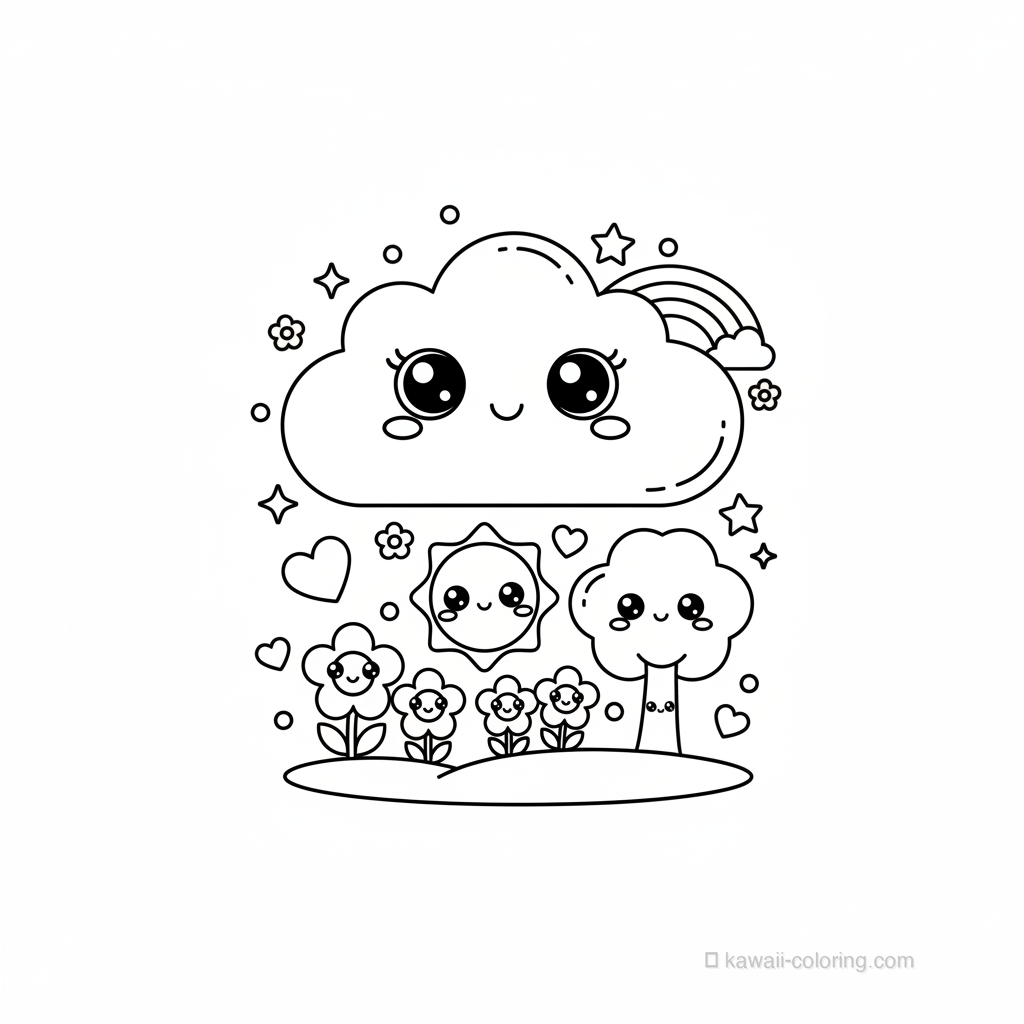 Coloriage Kawaii Nature Kawaii #29