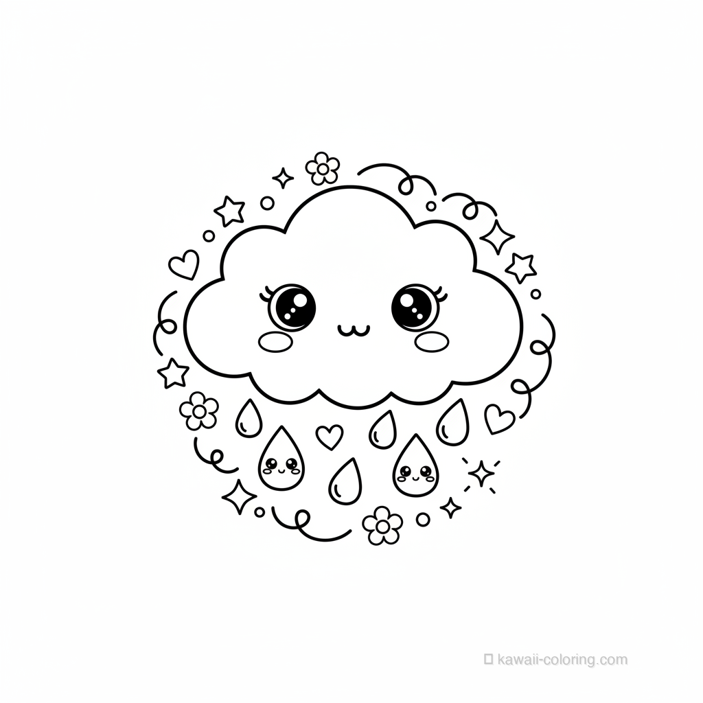 Coloriage Kawaii Nature Kawaii #20