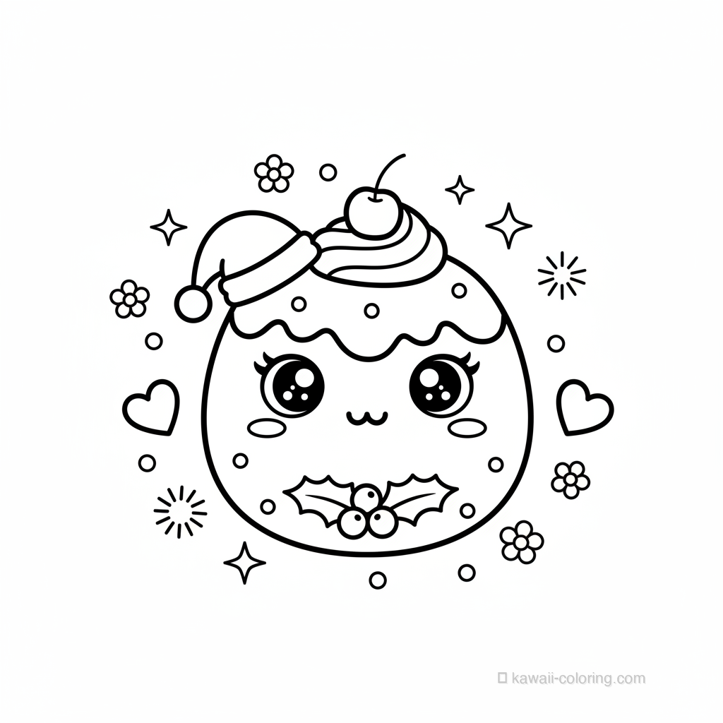 Kawaii Christmas Kawaii Coloring Page #20