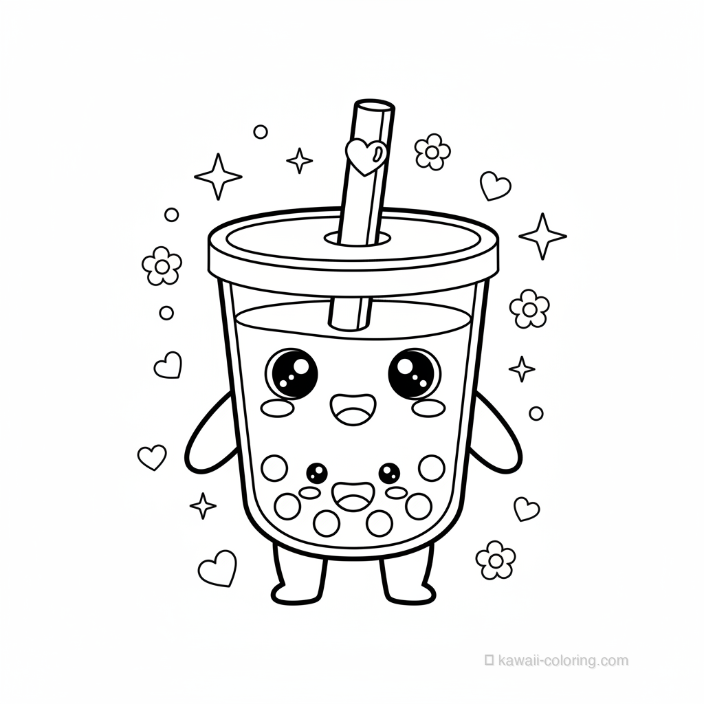 Coloriage Kawaii Nourriture Kawaii #25