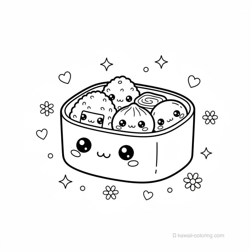Dibujo Kawaii Food para Colorear #21