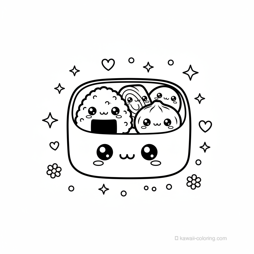 Coloriage Kawaii Nourriture Kawaii #30