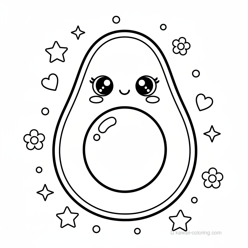 Coloriage Kawaii Nourriture Kawaii #22