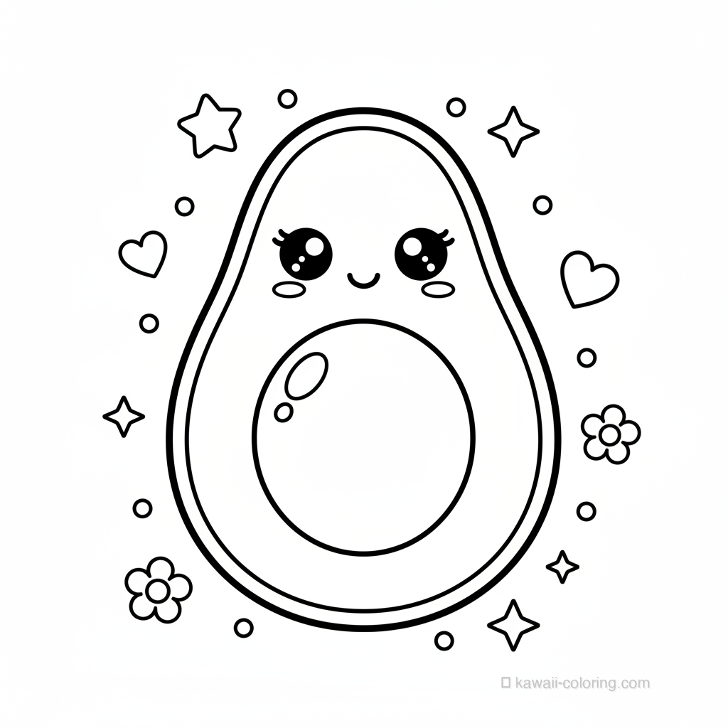 Coloriage Kawaii Nourriture Kawaii #24