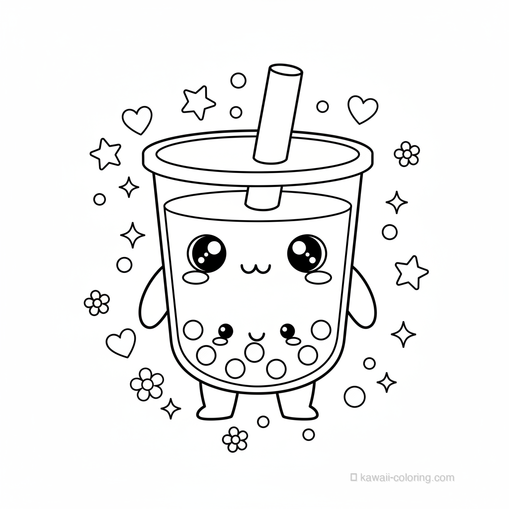 Coloriage Kawaii Nourriture Kawaii #23