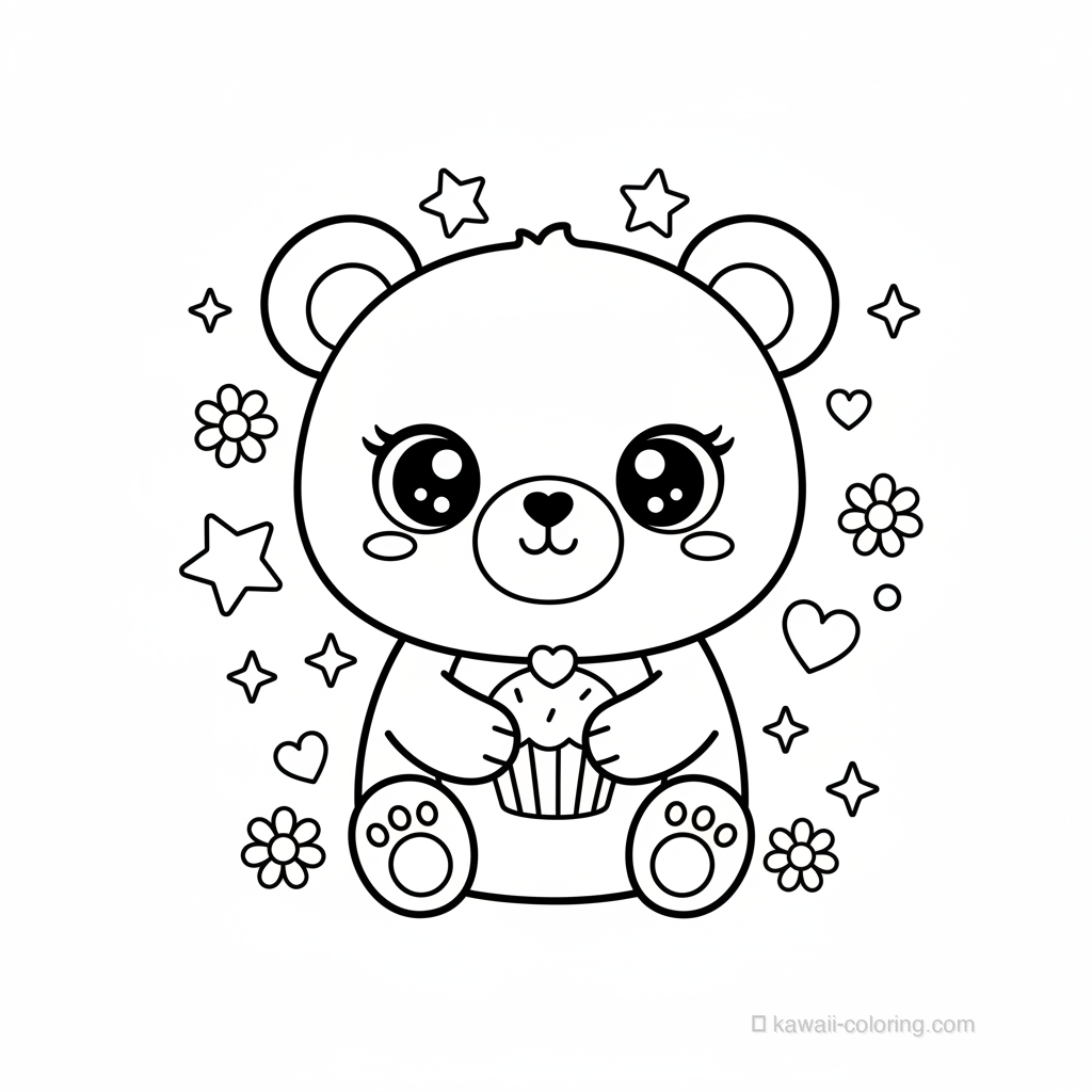 Kawaii Kawaii Bears Coloring Page #30