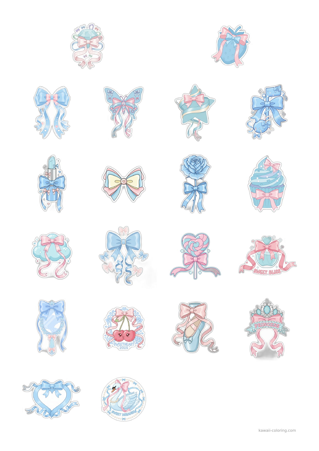 Stickers Coquette Bleu