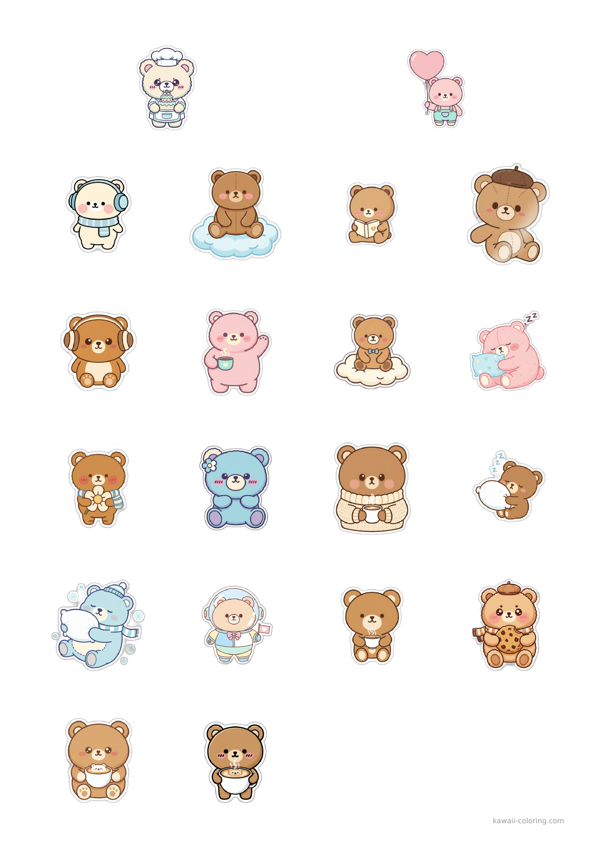 Stickers Ours Coréens Mix