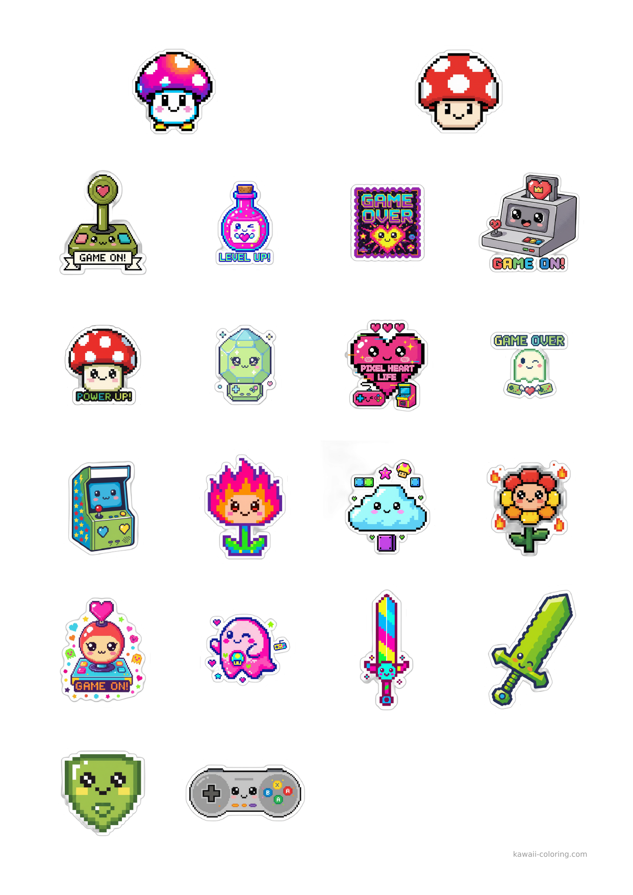 Stickers Retro Gaming Mix